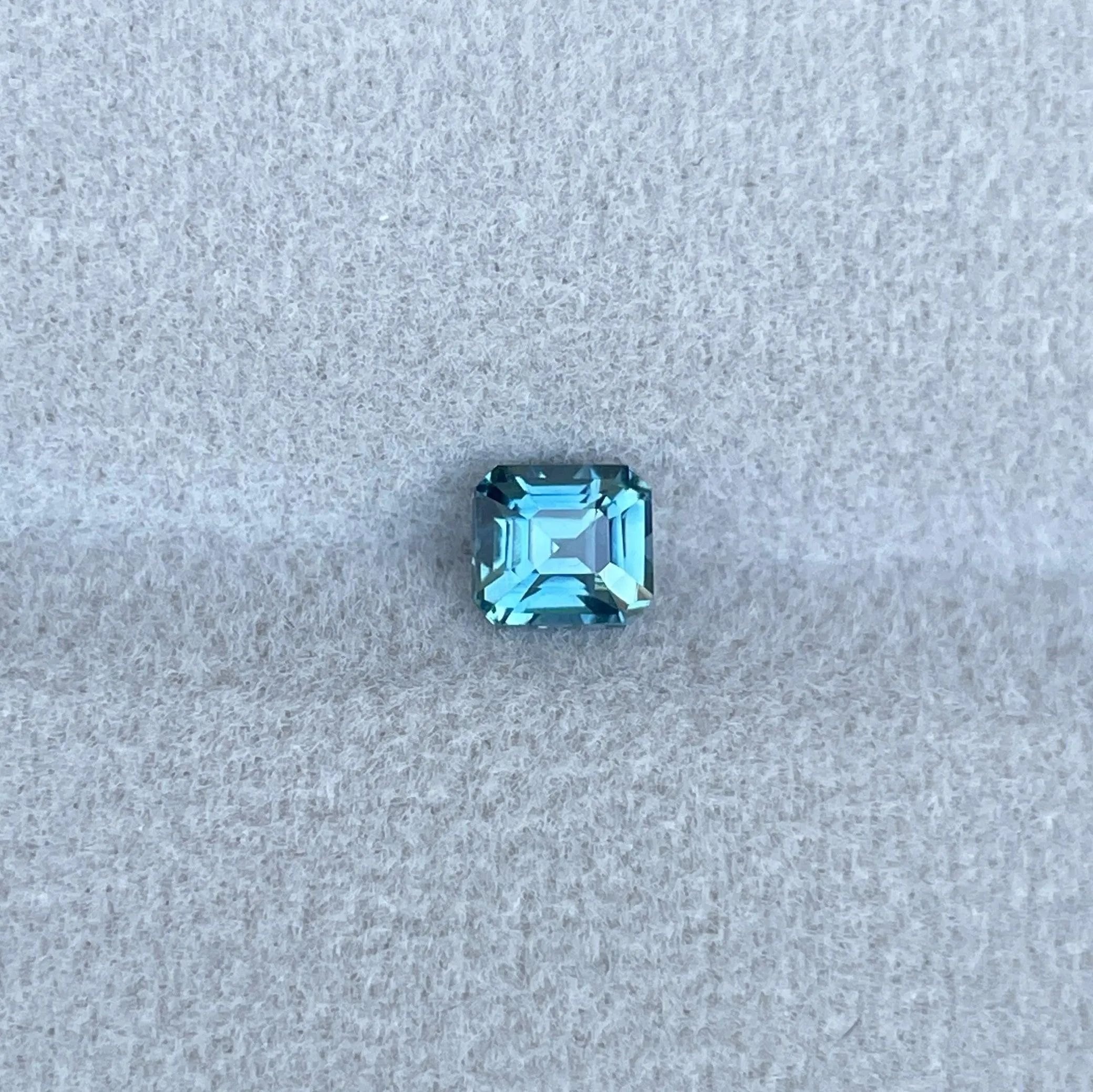 0.68 Carat Deep Neon Blue/Green Sapphire Emerald – 4.3x4.8mm