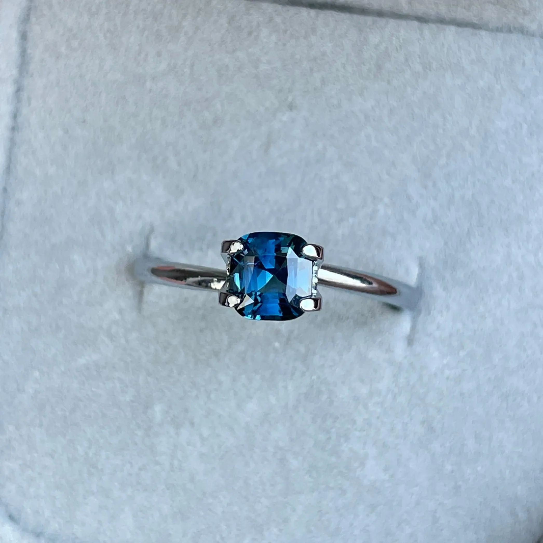 1.02 ct natural Teal Sapphire is well cut to bring out the best colour and lustre, make a custom designed unique ring with this sapphire