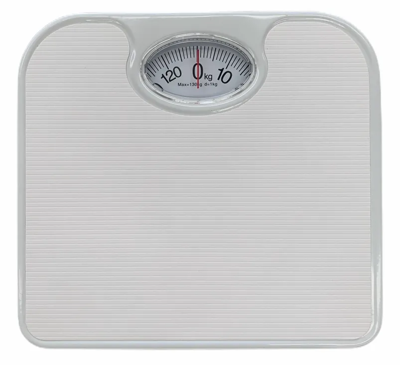 130kg Mechanical Bathroom Scales Weight Checker Kilo Kg Kilograms - White