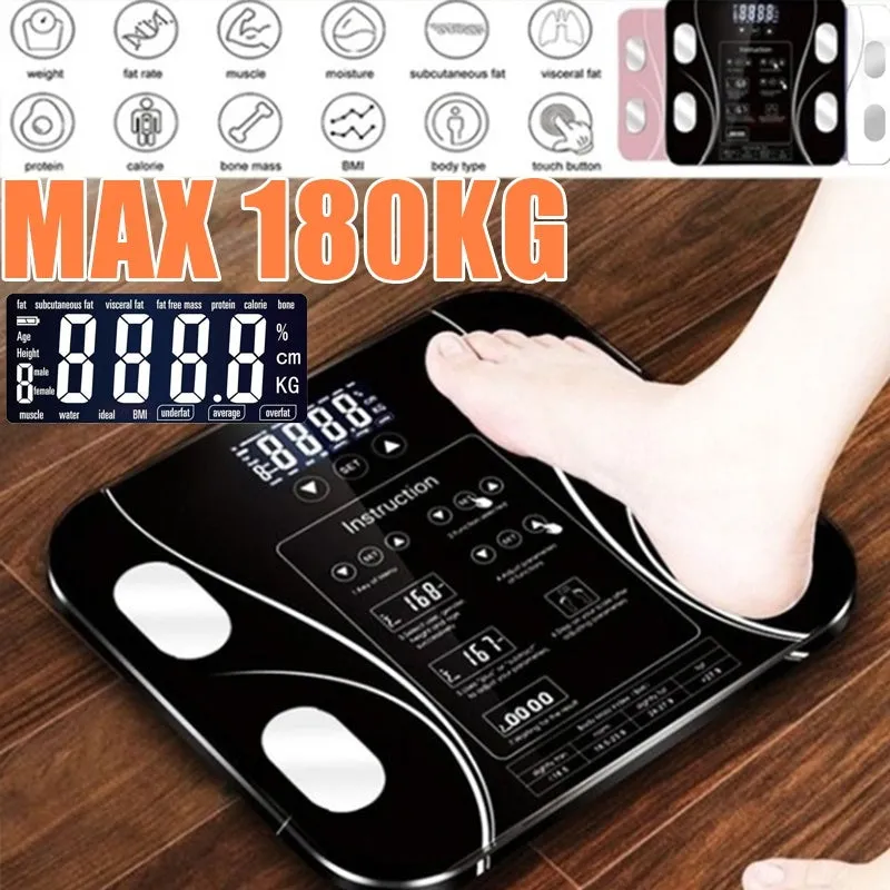180kg Body Fat Scale w/ Intelligent Electronic LCD