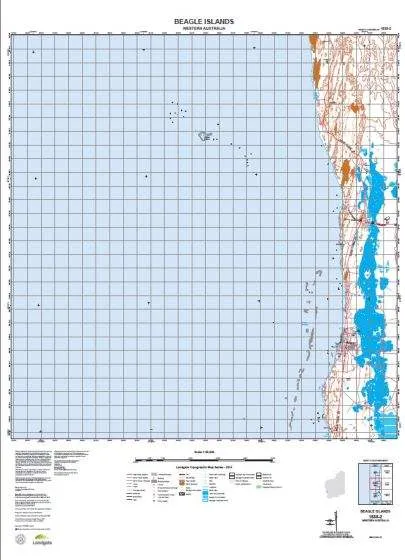 1838-2 Beagle Islands Topographic Map by Landgate (2015)