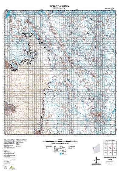 1949 Mount Sandiman Topographic Map by Landgate (2015)
