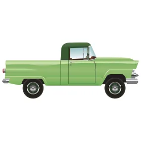 1950's Green Truck Fabric Panel