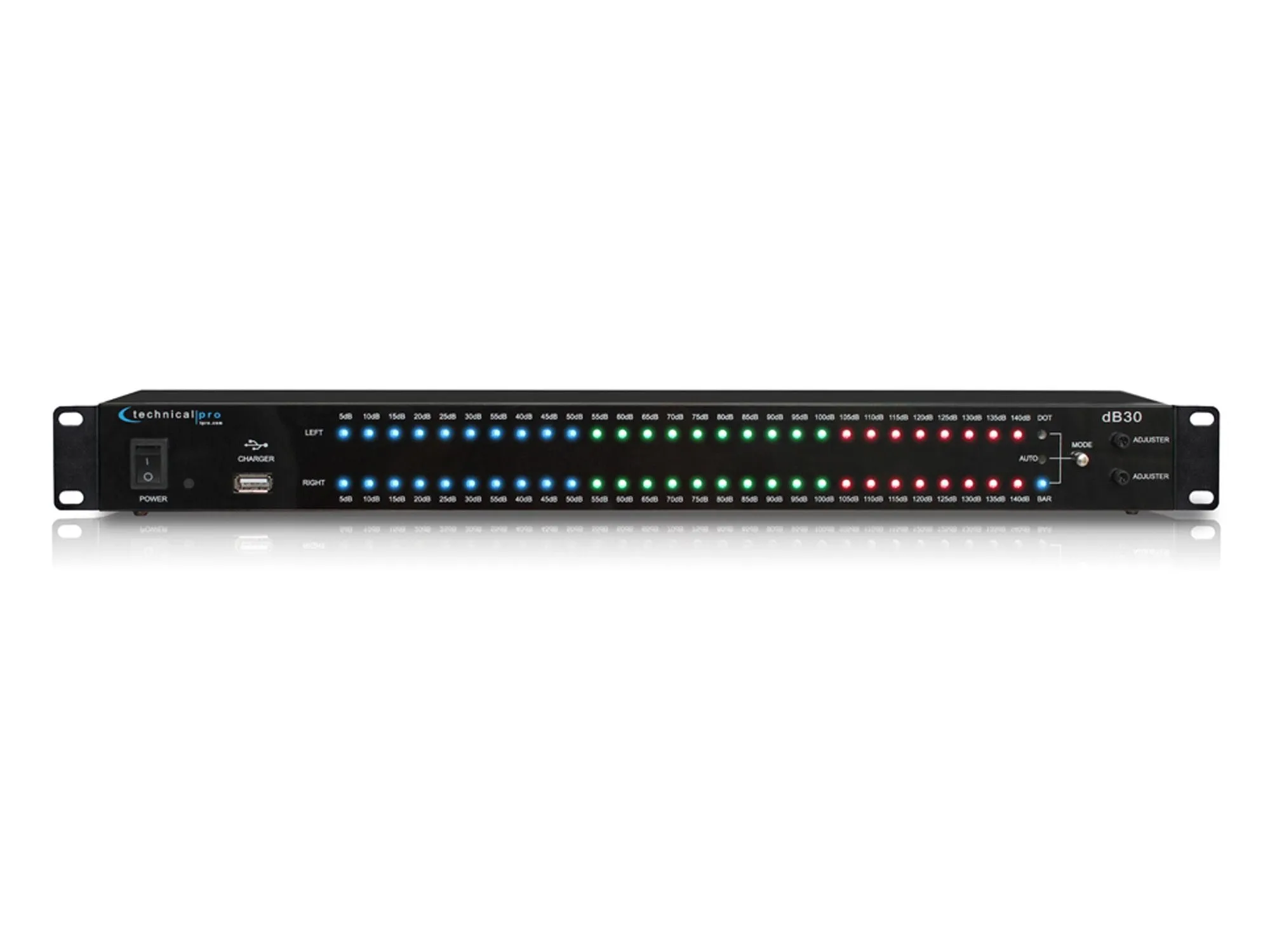 1U Rack Mount dB Display with Power Supply