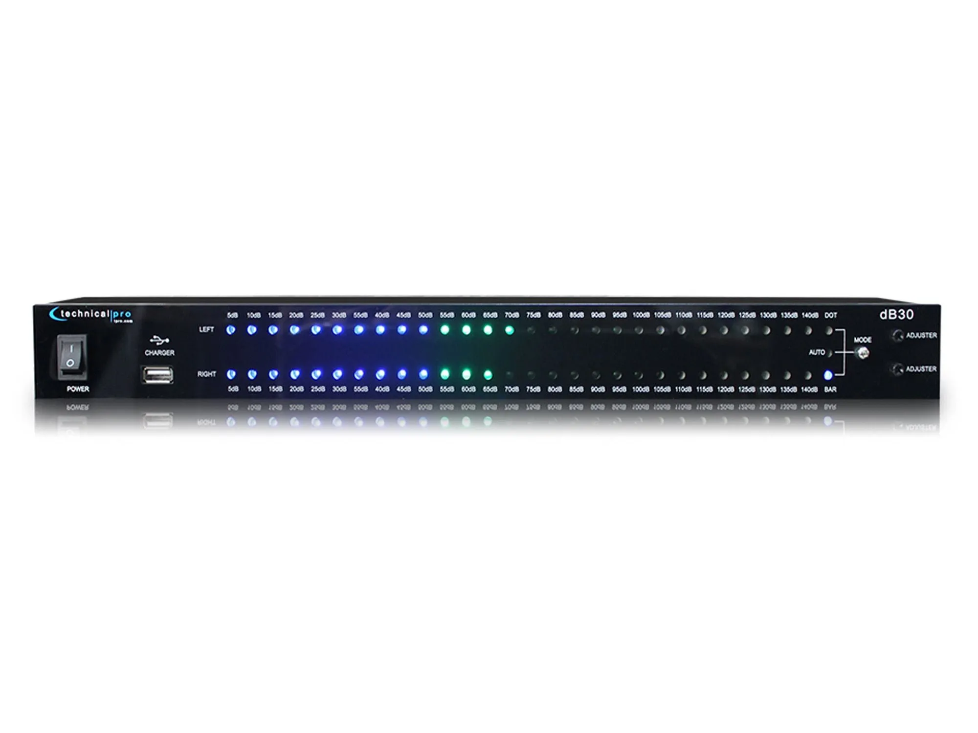 1U Rack Mount dB Display with Power Supply