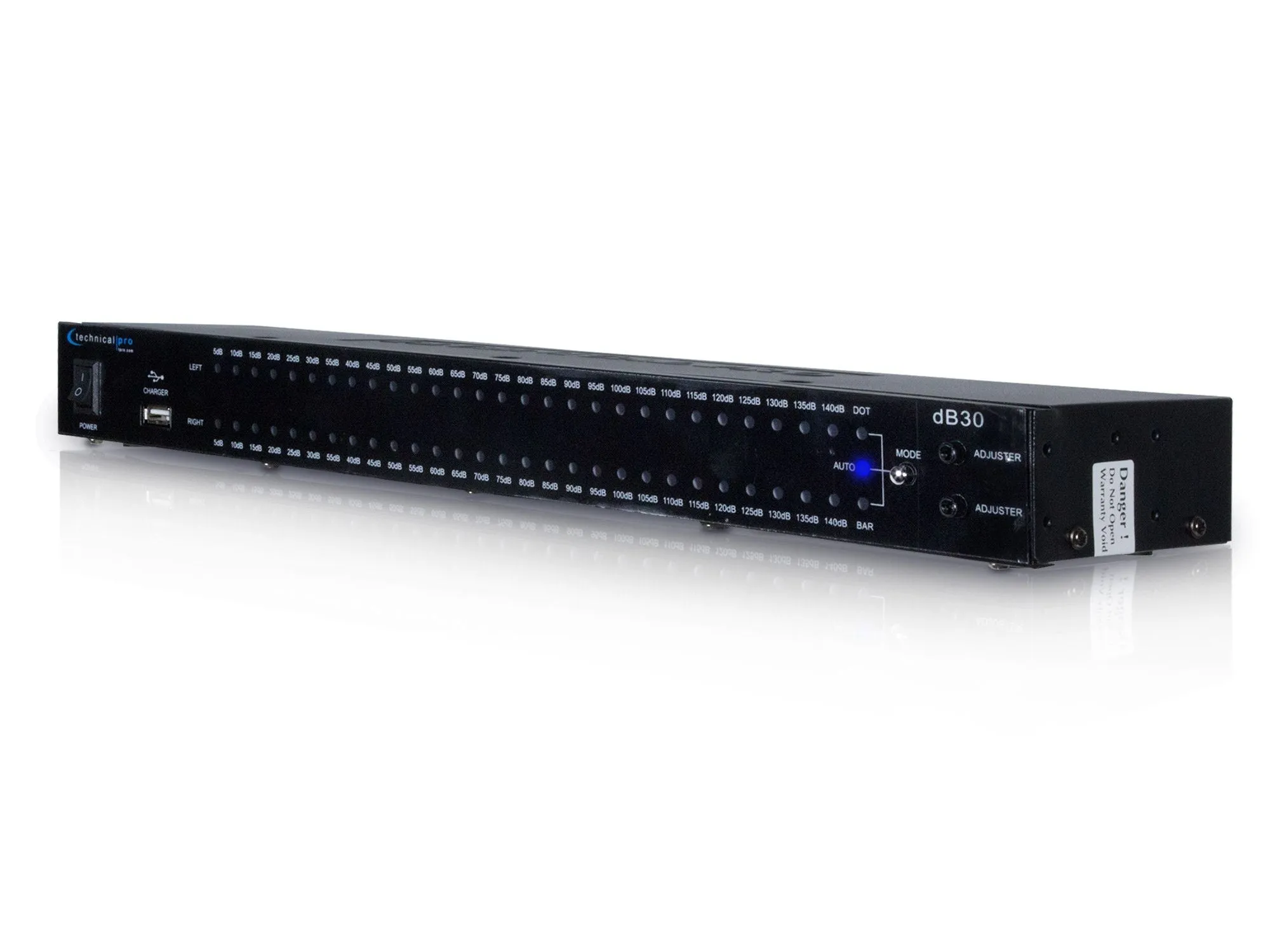 1U Rack Mount dB Display with Power Supply