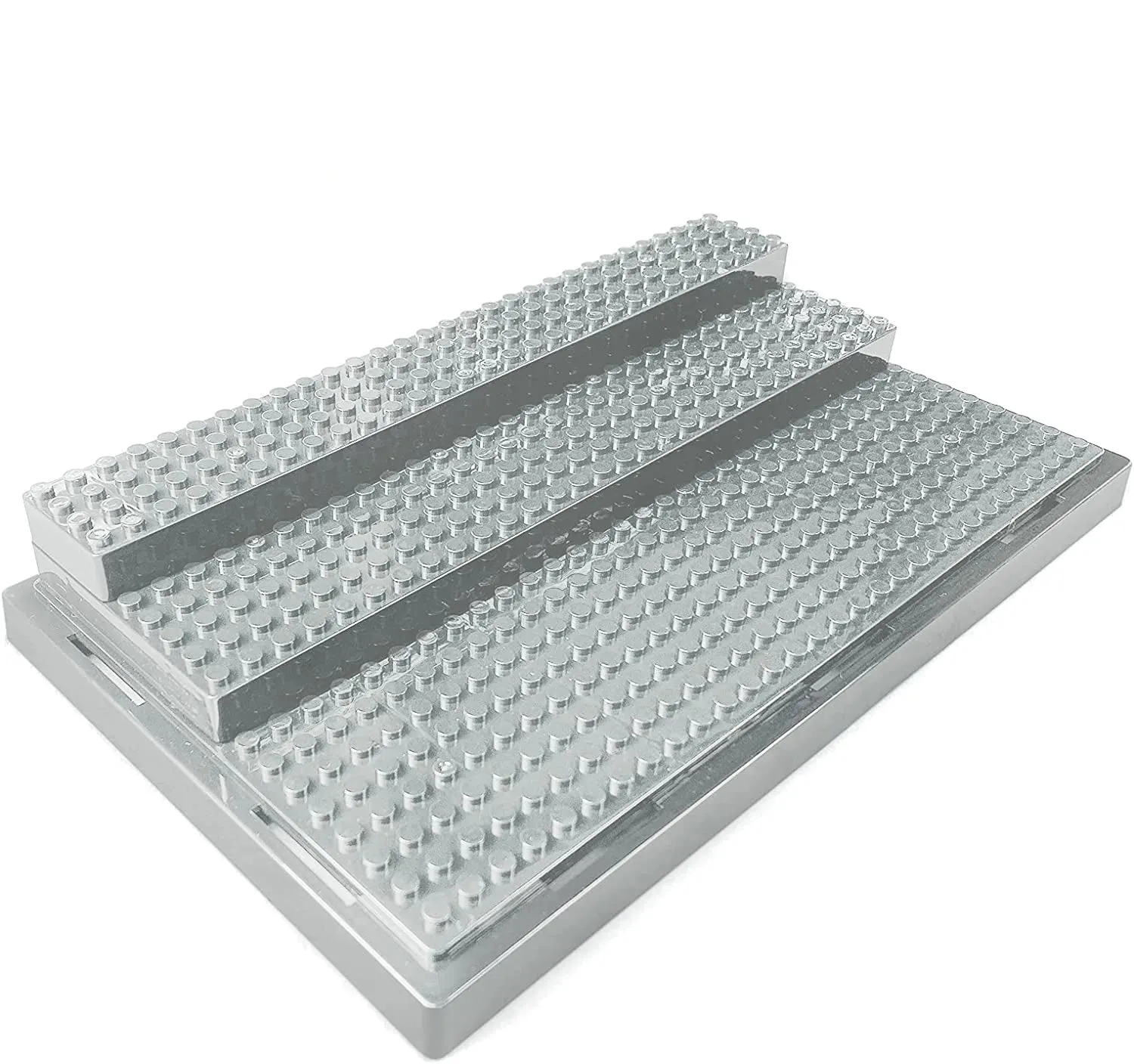 2 Pack Display Case for Minifigures Action Figures Block-Gray