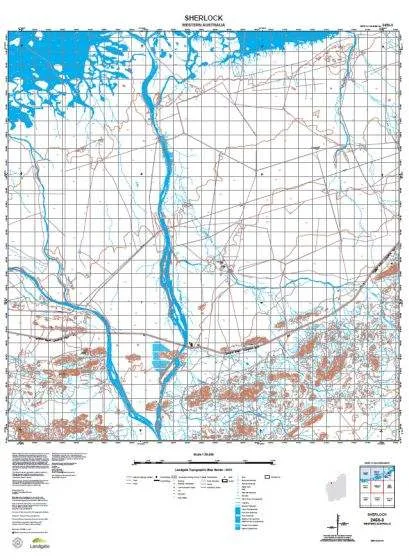 2456-3 Sherlock Topographic Map by Landgate (2015)