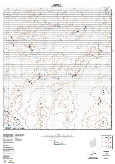3343 Urarey Topographic Map by Landgate (2015)