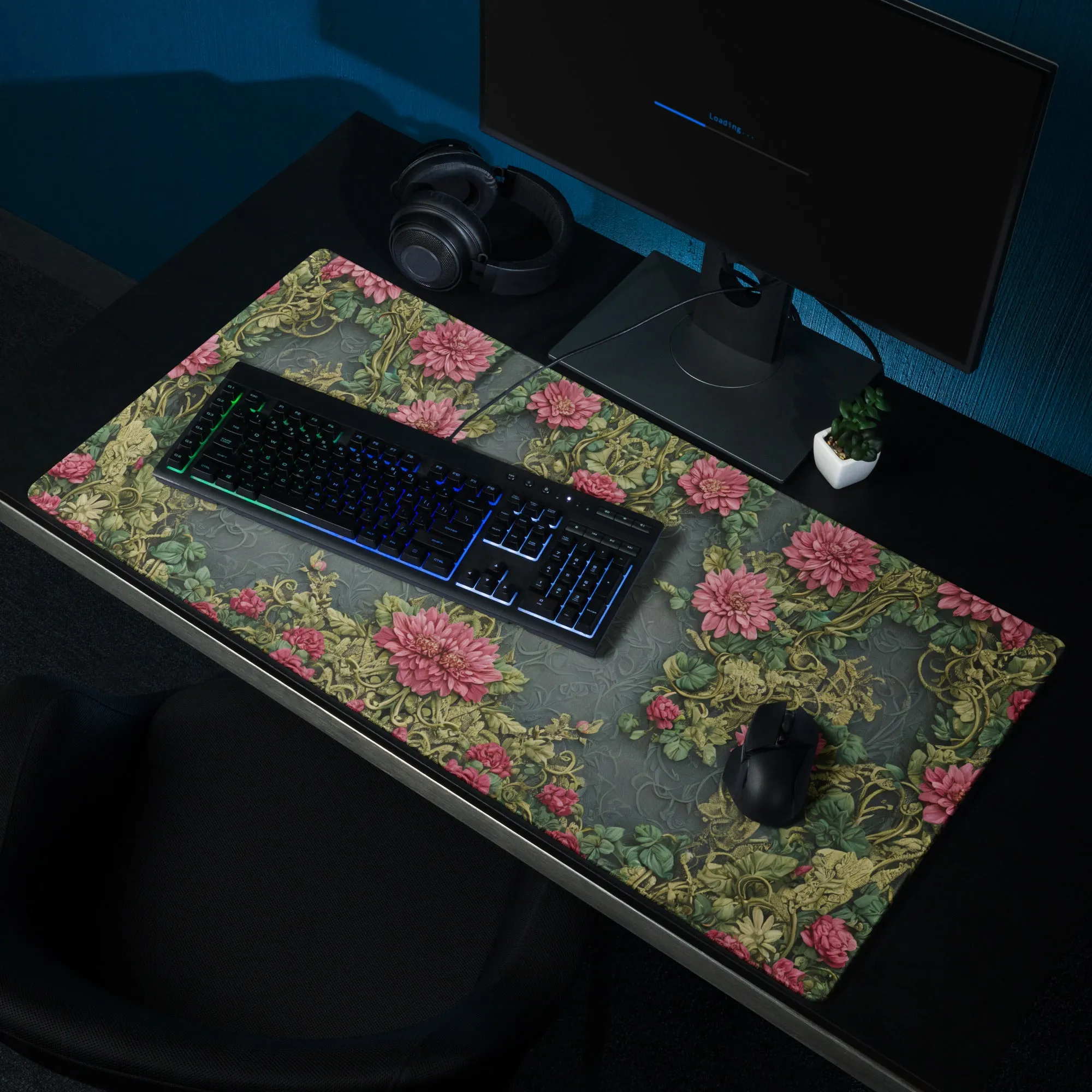 3D Floral Fantasy : Gaming mouse pad