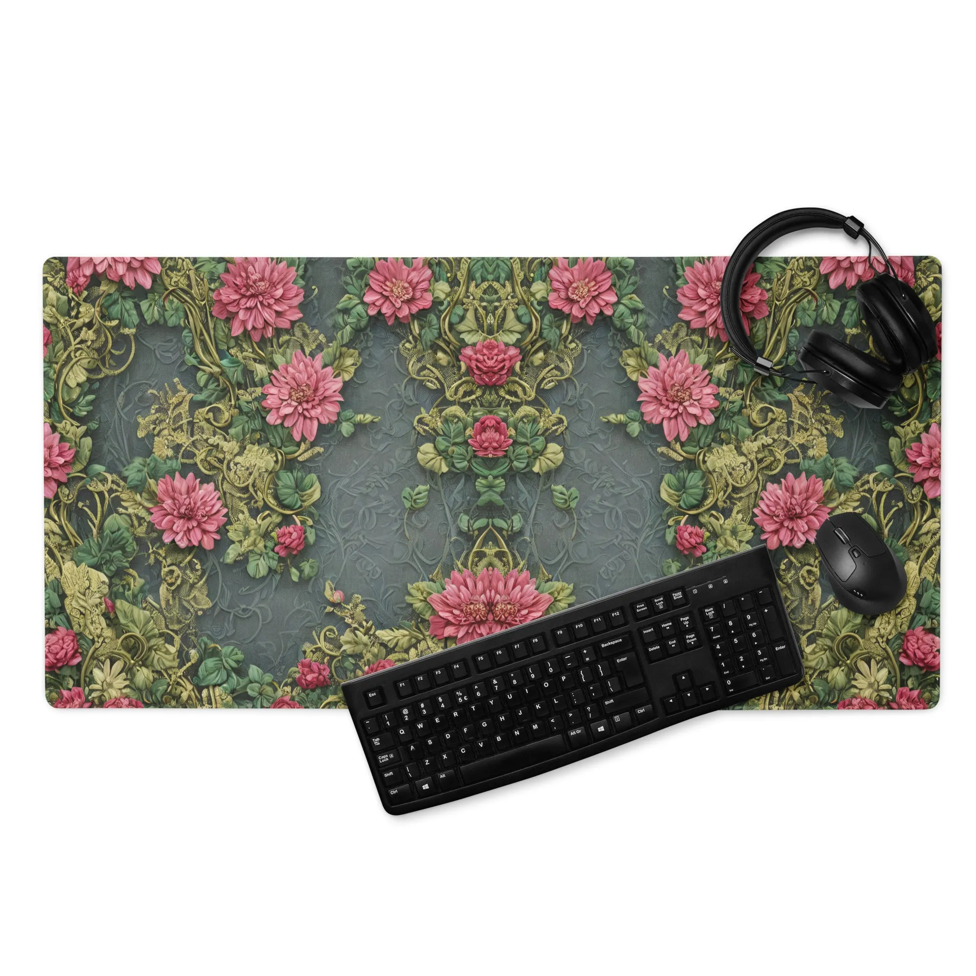 3D Floral Fantasy : Gaming mouse pad