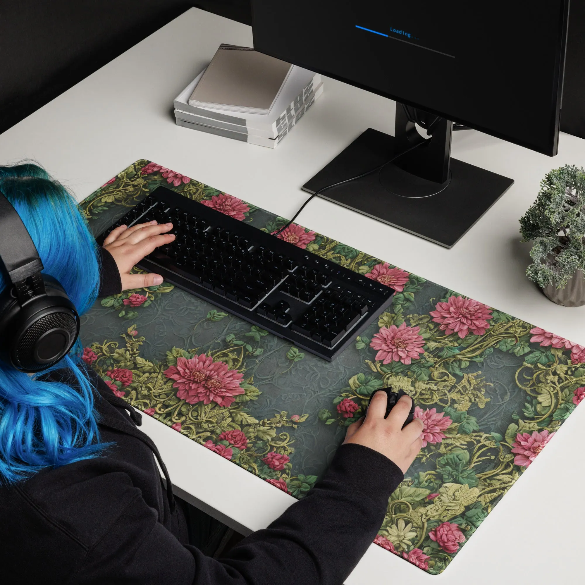 3D Floral Fantasy : Gaming mouse pad