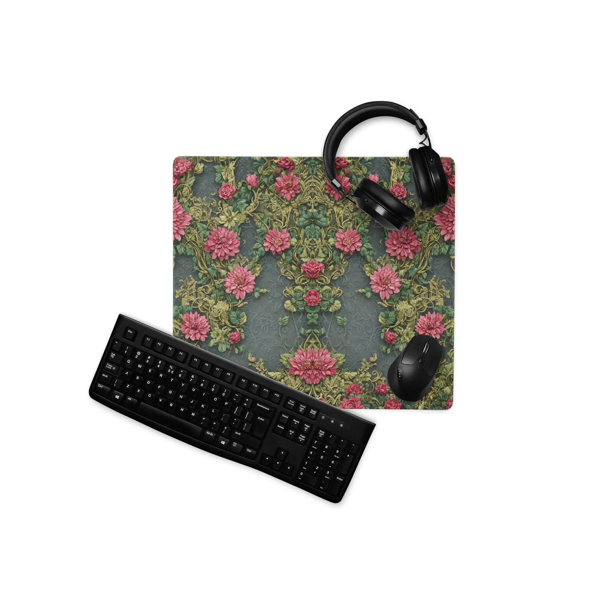 3D Floral Fantasy : Gaming mouse pad