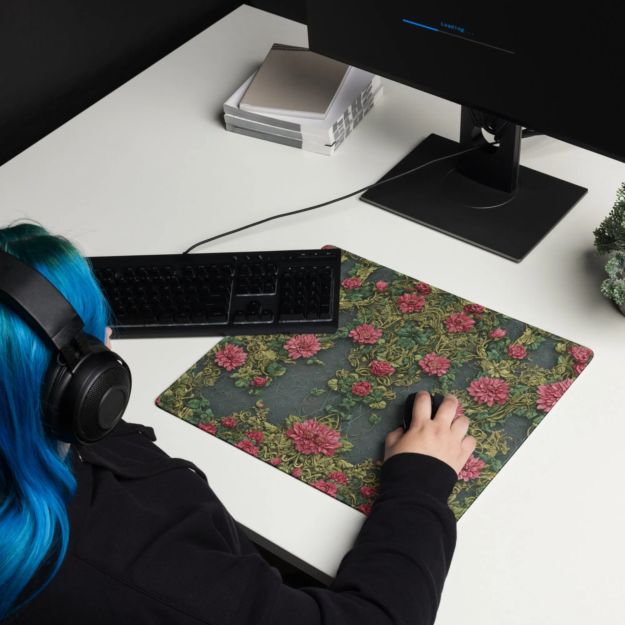 3D Floral Fantasy : Gaming mouse pad