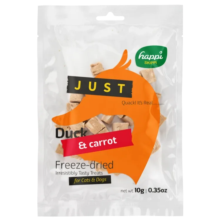 5% OFF: Happi Skippi Just Freeze-Dried Duck & Carrot Treats For Dogs & Cats