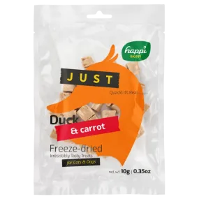 5% OFF: Happi Skippi Just Freeze-Dried Duck & Carrot Treats For Dogs & Cats