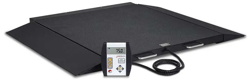 6400 Detecto Portable Wheelchair Scale - 1000 lb Capacity