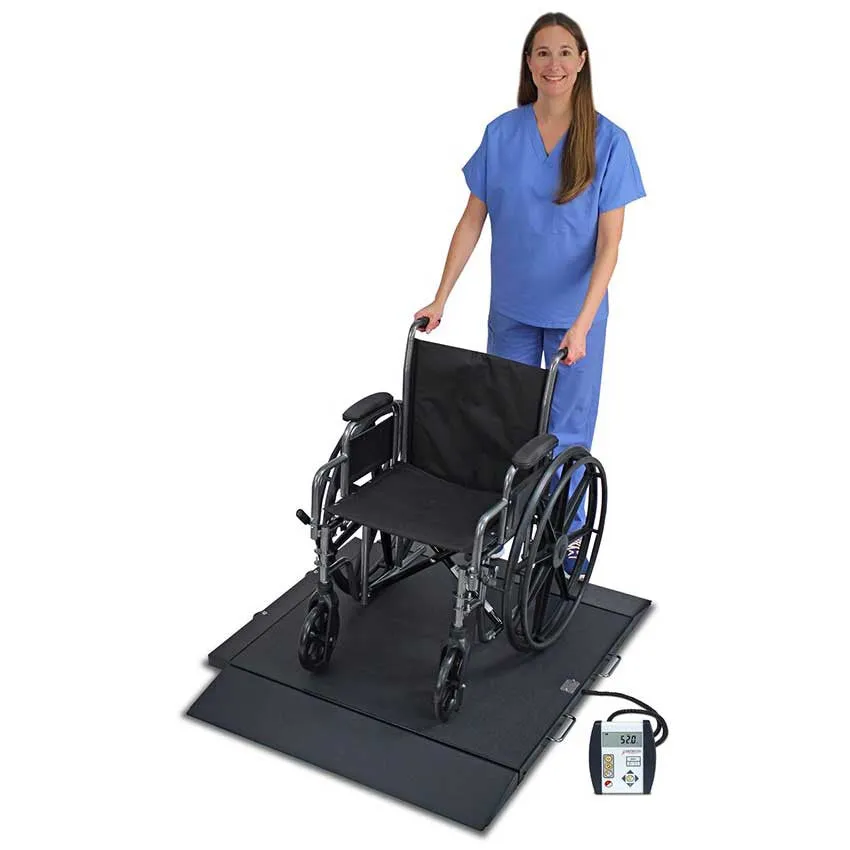6400 Detecto Portable Wheelchair Scale - 1000 lb Capacity