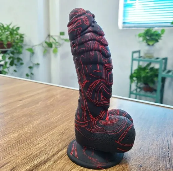 7 Inch Dinosaur Scales Fantasy Silicone Dildo with Suction Cup