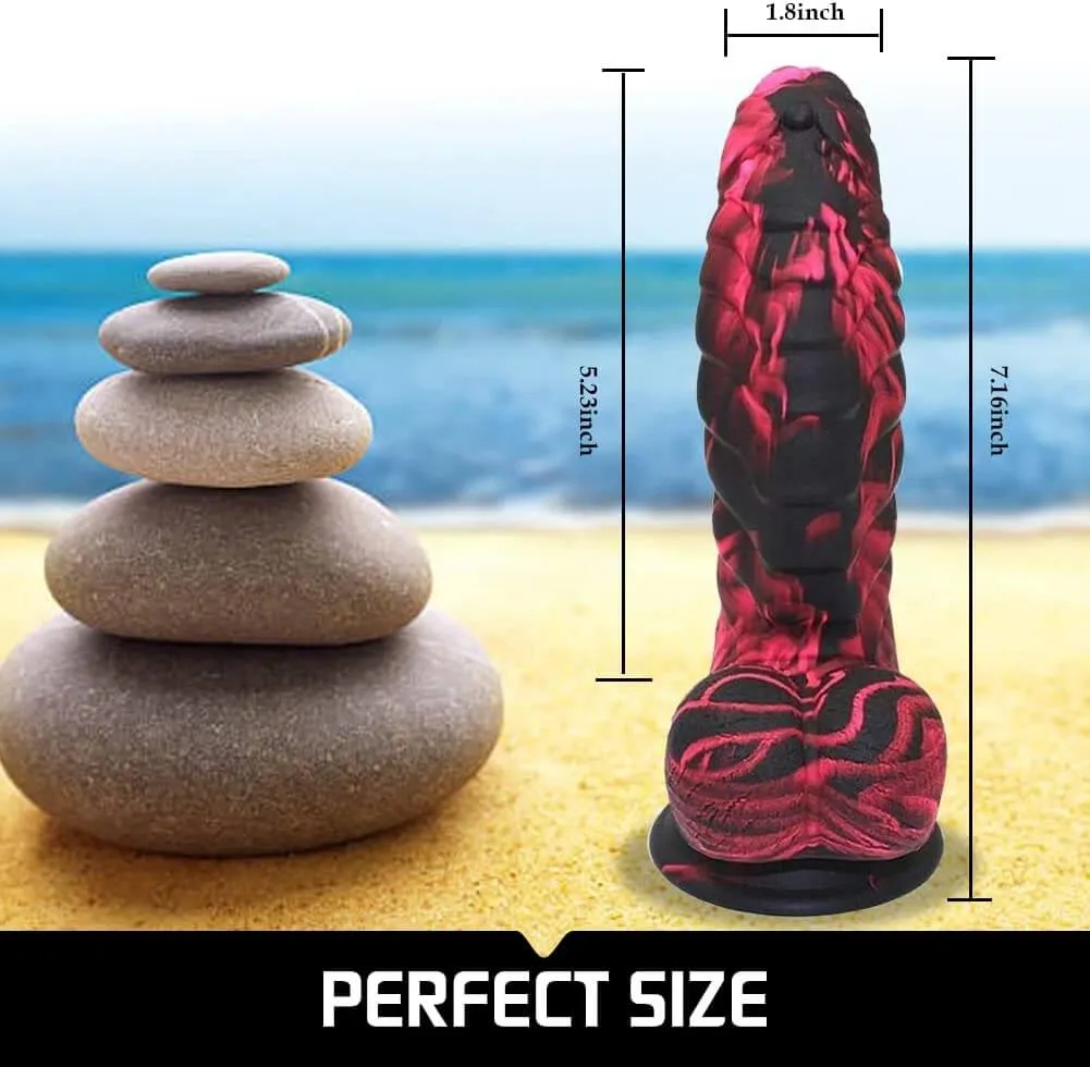 7 Inch Dinosaur Scales Fantasy Silicone Dildo with Suction Cup