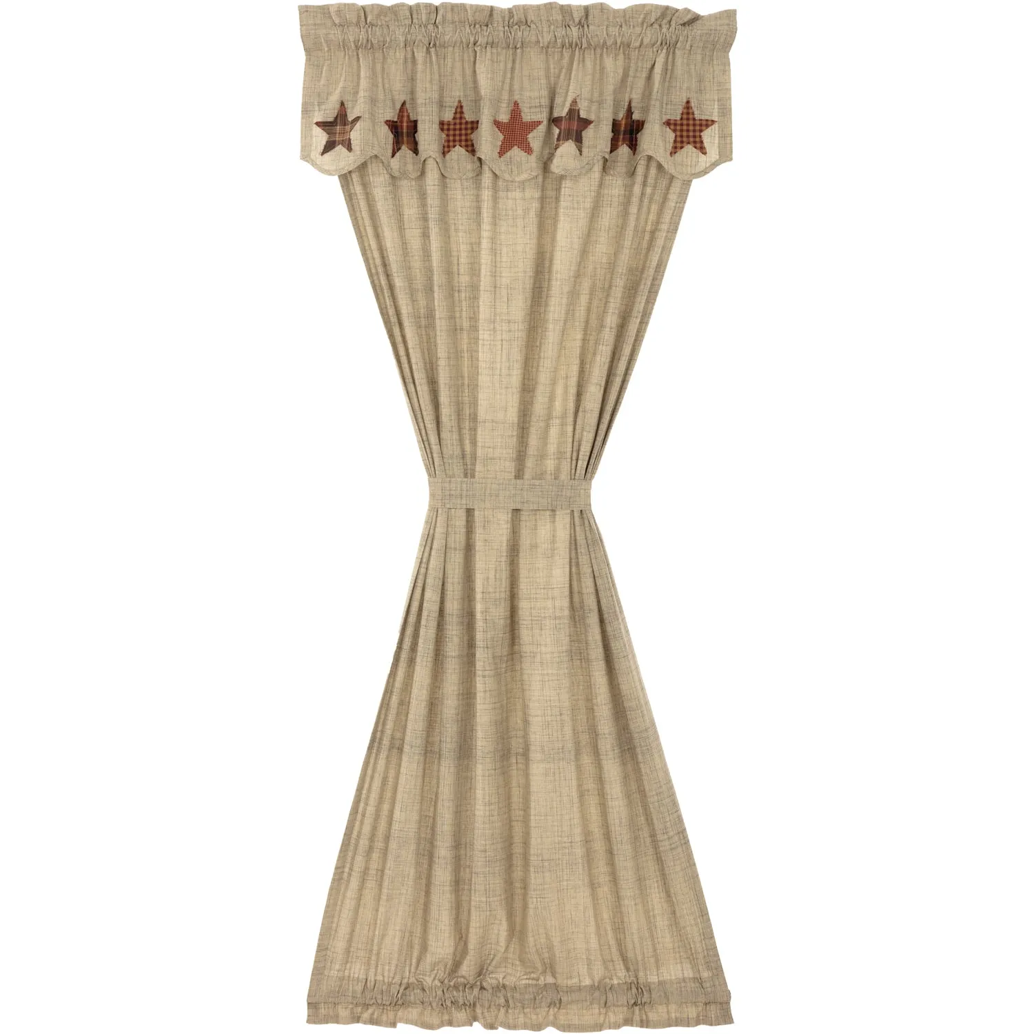 Abilene Star Door Panel with Attached Valance 72x42