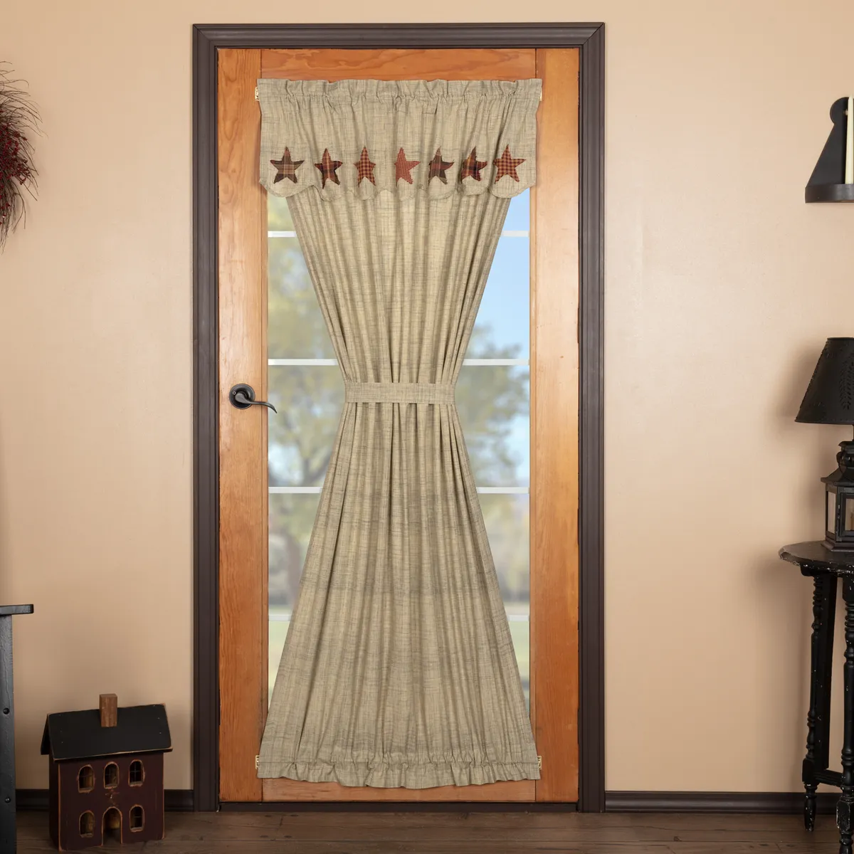 Abilene Star Door Panel with Attached Valance 72x42