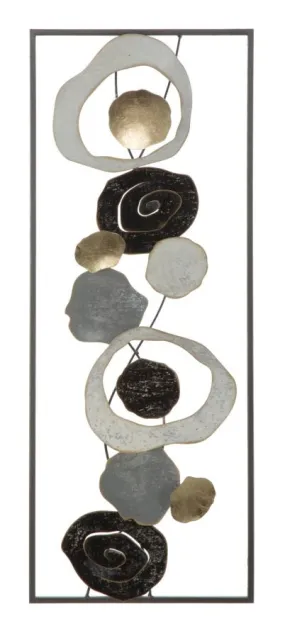 Abstract Metallic Geometric Wall decor in Frame