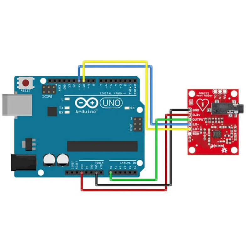 AD8232 ECG Heart Monitoring Sensor Module Kit for Arduino