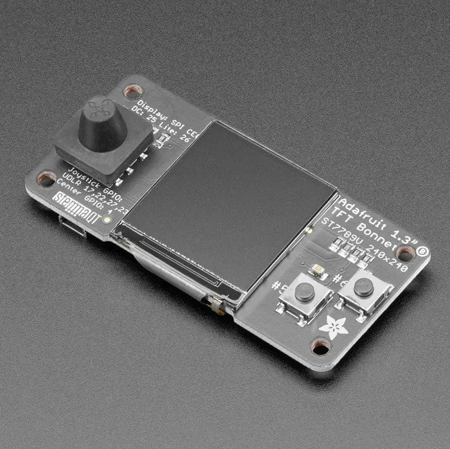 Adafruit 1.3" Color TFT Bonnet for Raspberry Pi - 240x240 TFT   Joystick Add-on