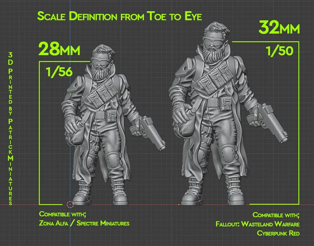 Adjo Erroish Beast Trainer - 3D Printed Proxy Minifigures for Sci-fi Miniature Tabletop Games like Stargrave and Five Parsecs from Home
