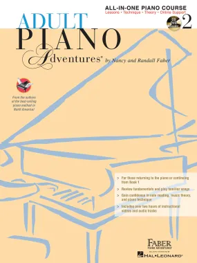 Adult Piano Adventures All-in-One: Lesson Book 2 (w/CD) - Piano Method
