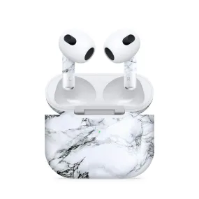 Airpods 3 White Marble Skin