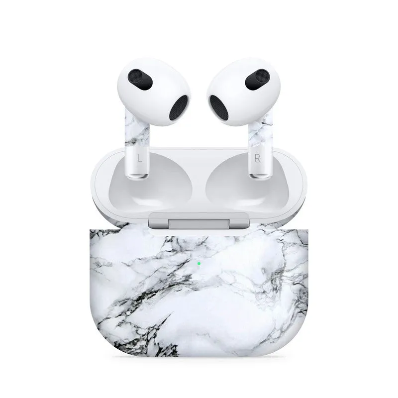 Airpods 3 White Marble Skin