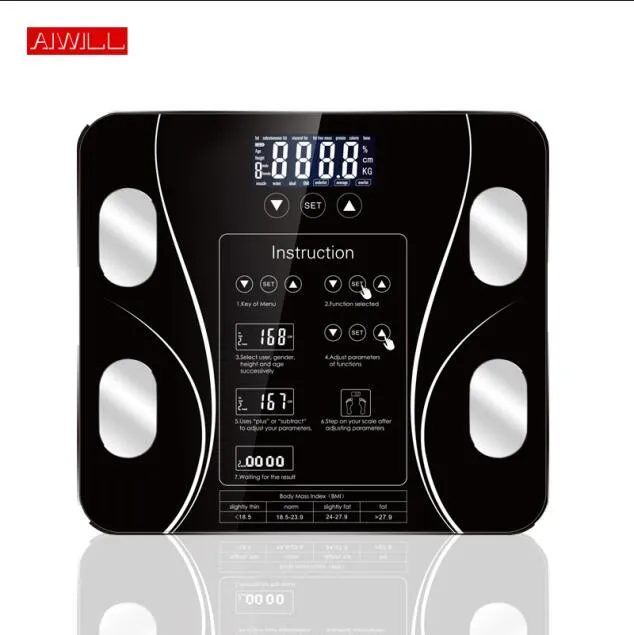 AIWILL Bathroom Scales LED Screen Body Grease Electronic Weight Scale Body Composition Analysis Health Scale Smart Home