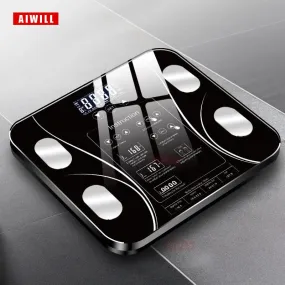 AIWILL Bathroom Scales LED Screen Body Grease Electronic Weight Scale Body Composition Analysis Health Scale Smart Home