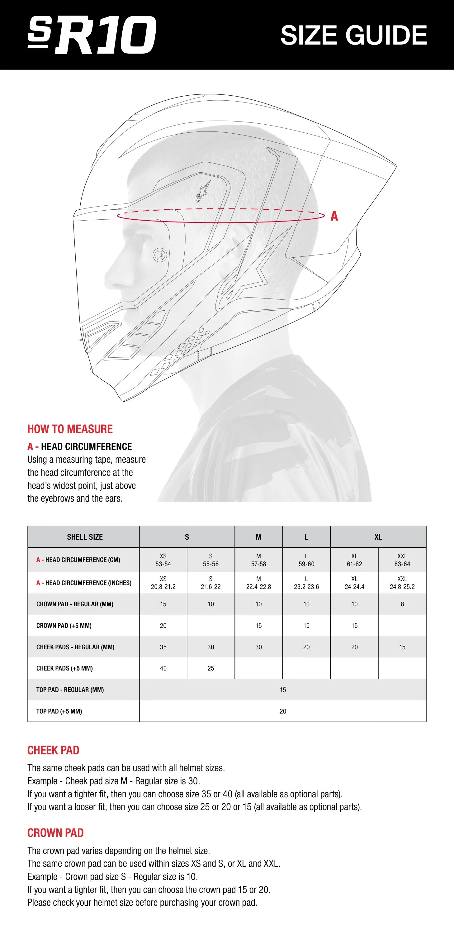 ALPINESTARS SUPERTECH R10 HELMET - TEAM CARBON RED WHITE