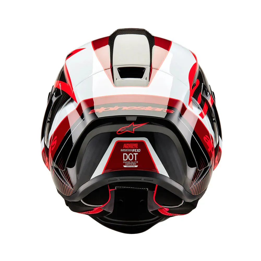 ALPINESTARS SUPERTECH R10 HELMET - TEAM CARBON RED WHITE