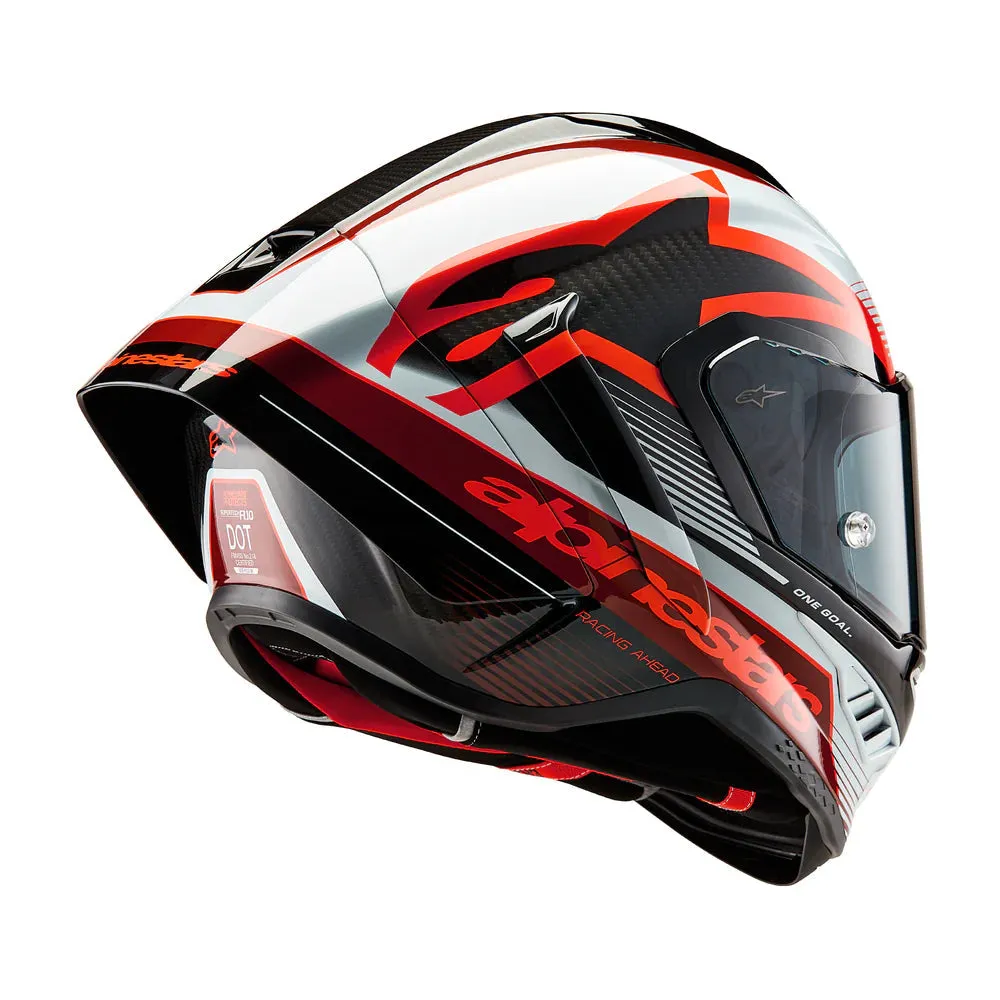 ALPINESTARS SUPERTECH R10 HELMET - TEAM CARBON RED WHITE