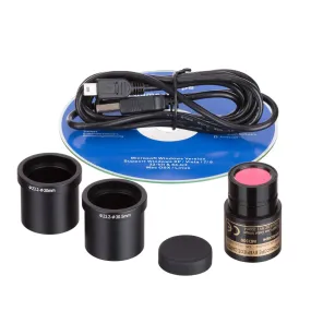 AmScope MD Series 3.0MP USB 2.0 Color CMOS Digital Eyepiece Microscope Camera with Calibration Slide