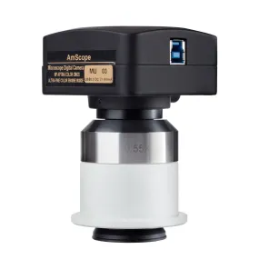 AmScope MU Series 16.0MP USB 3.0 Color CMOS C-Mount Microscope Camera with 0.55X Adapter for Nikon Microscopes
