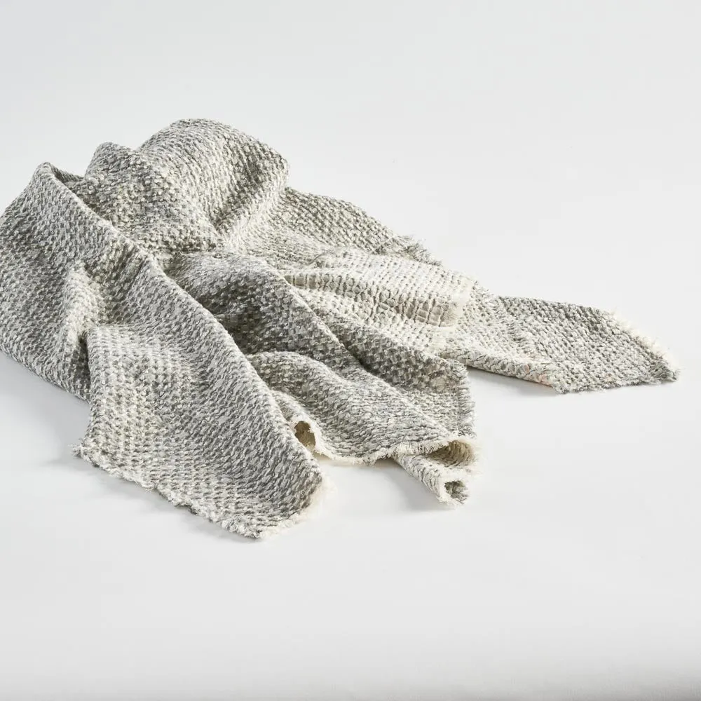 Angler Reversible Throw - Soft Blue/Off White