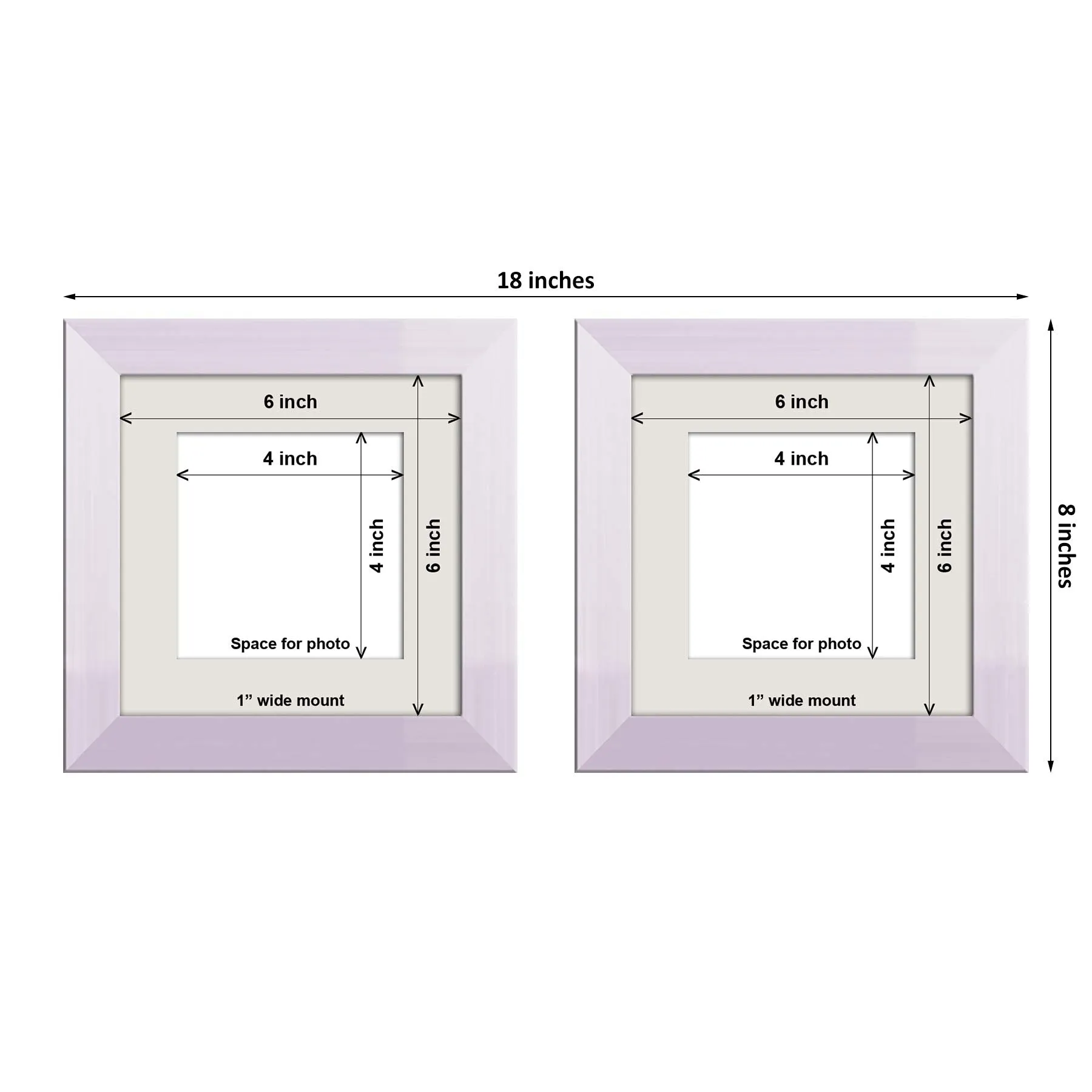 ArtzFolio Wall & Table Photo Frame D480 | Wall Photo Frame Collage for Living Room | Picture Frames Home & Wall Decoration | White | Set of 2 Units With Mat | With Back Stand | 6x6inch
