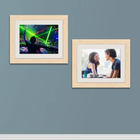 ArtzFolio Wall & Table Photo Frame D527 | Wall Photo Frame Collage for Living Room | Picture Frames Home & Wall Decoration | Natural Brown | Set of 2 Units With Mat | With Back Stand | 8x10inch