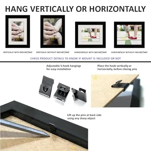 ArtzFolio Wall Photo Frame D184 | Wall Photo Frame Collage for Living Room | Picture Frames Home & Wall Decoration | Black | Set of 41 Units | 4x6-21 Unit | 6x10-16 Unit | 8x10-4 Unit