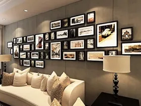 ArtzFolio Wall Photo Frame D185 | Wall Photo Frame Collage for Living Room | Picture Frames Home & Wall Decoration | Black | Set of 41 Units | 4x6-21 Unit | 6x10-16 Unit | 8x10-4 Unit