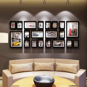 ArtzFolio Wall Photo Frame D59 | Wall Photo Frame Collage for Living Room | Picture Frames Home & Wall Decoration | Black | Set of 20 Units | 5x7-14 Unit | 6x10-4 Unit | 8x10-2 Unit