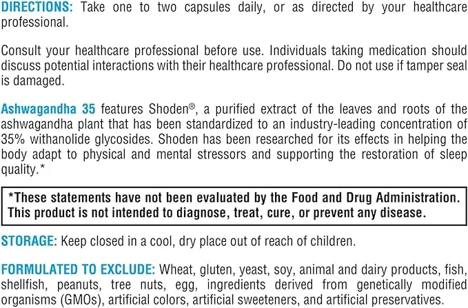 Ashwagandha 60 count