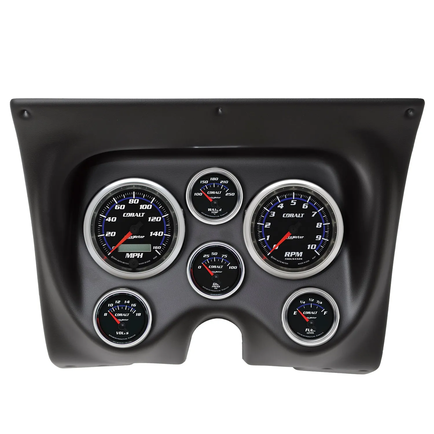 AutoMeter 7020-CB DIRECT FIT DASH KIT; CAMARO/FIREBIRD 67-68; TACH/MPH/FUEL/OILP/WTMP/VOLT; COBALT