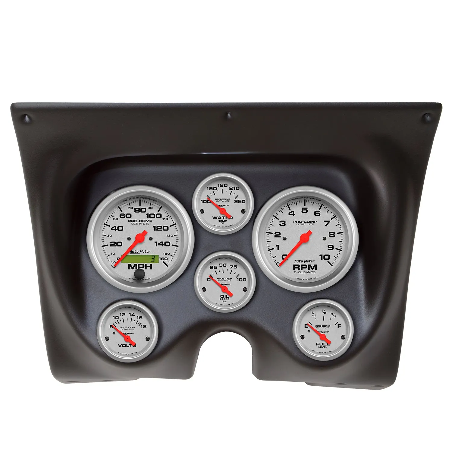 AutoMeter 7020-UL DIRECT FIT DASH KIT; CAMARO/FIREBIRD 67-68; TACH/MPH/FUEL/OILP/WTMP/VOLT; ULTRA-