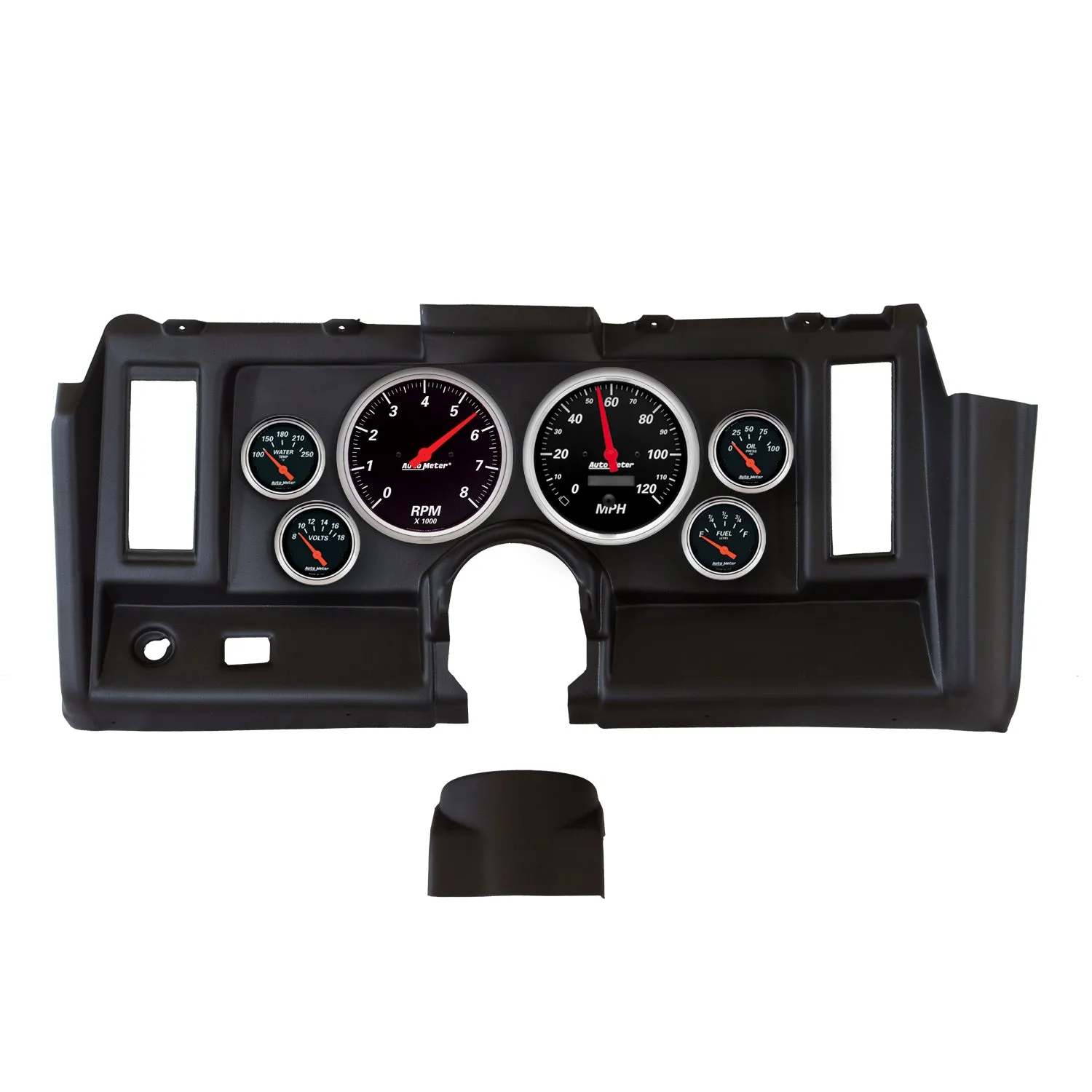 AutoMeter 7021-DB DIRECT FIT DASH KIT; CAMARO 69; TACH/MPH/FUEL/OILP/WTMP/VOLT; DESIGNER BLACK